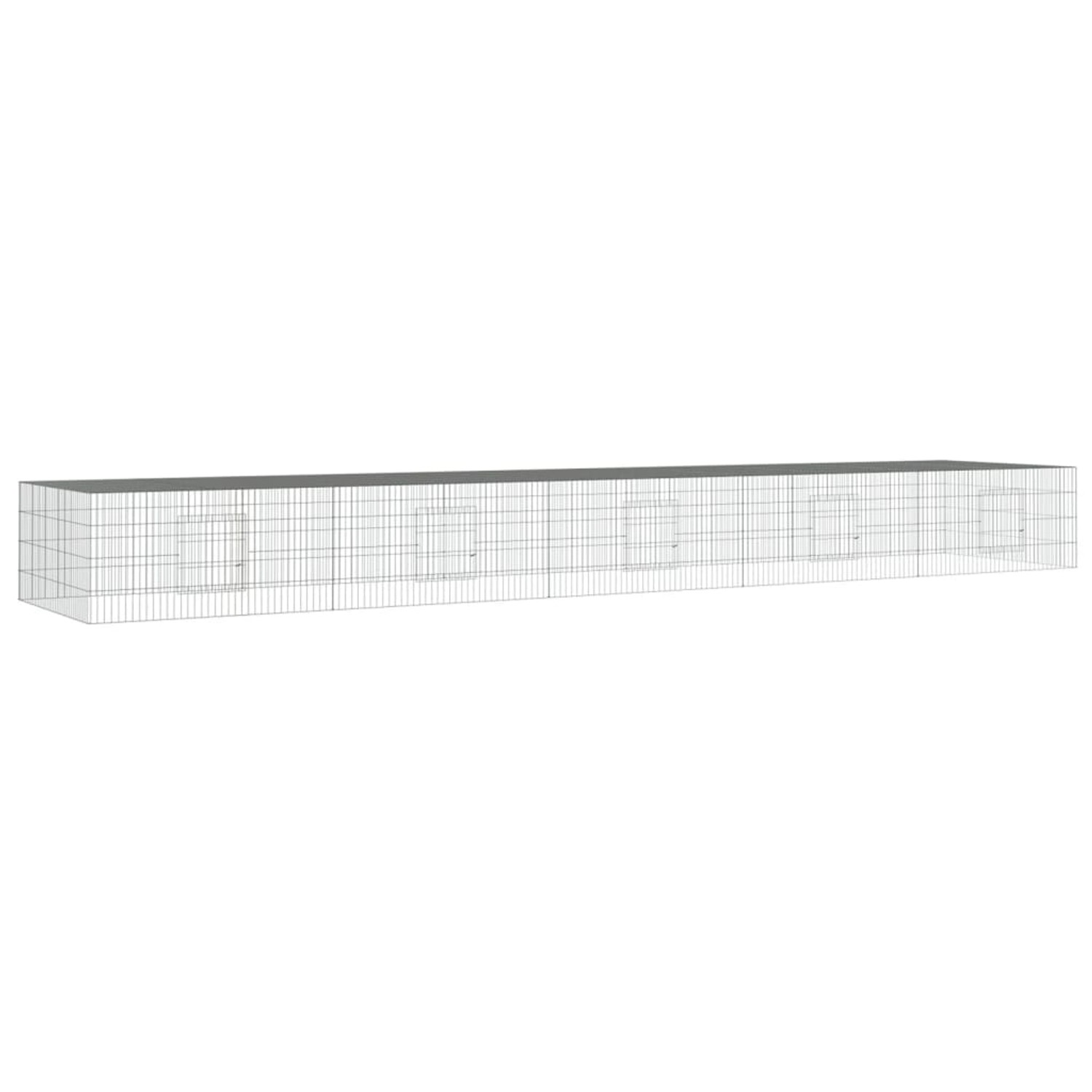 vidaXL Kaninchenkäfig 5 Paneele 541x109x54 cm Verzinktes Eisen vidaXL KaninchenkÃ¤fig 5 Paneele 541x109x54 cm Verzinktes...