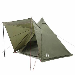 vidaXL Tipi-Familienzelt 6 Personen Olivgrün Wasserdicht 4009442