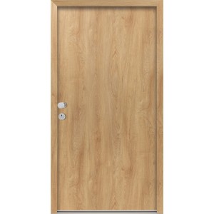 Splendoor Wohnungseingangstür BARI ACOUSTIC Eiche, Schallschutztür mit Drücker und Schloss.