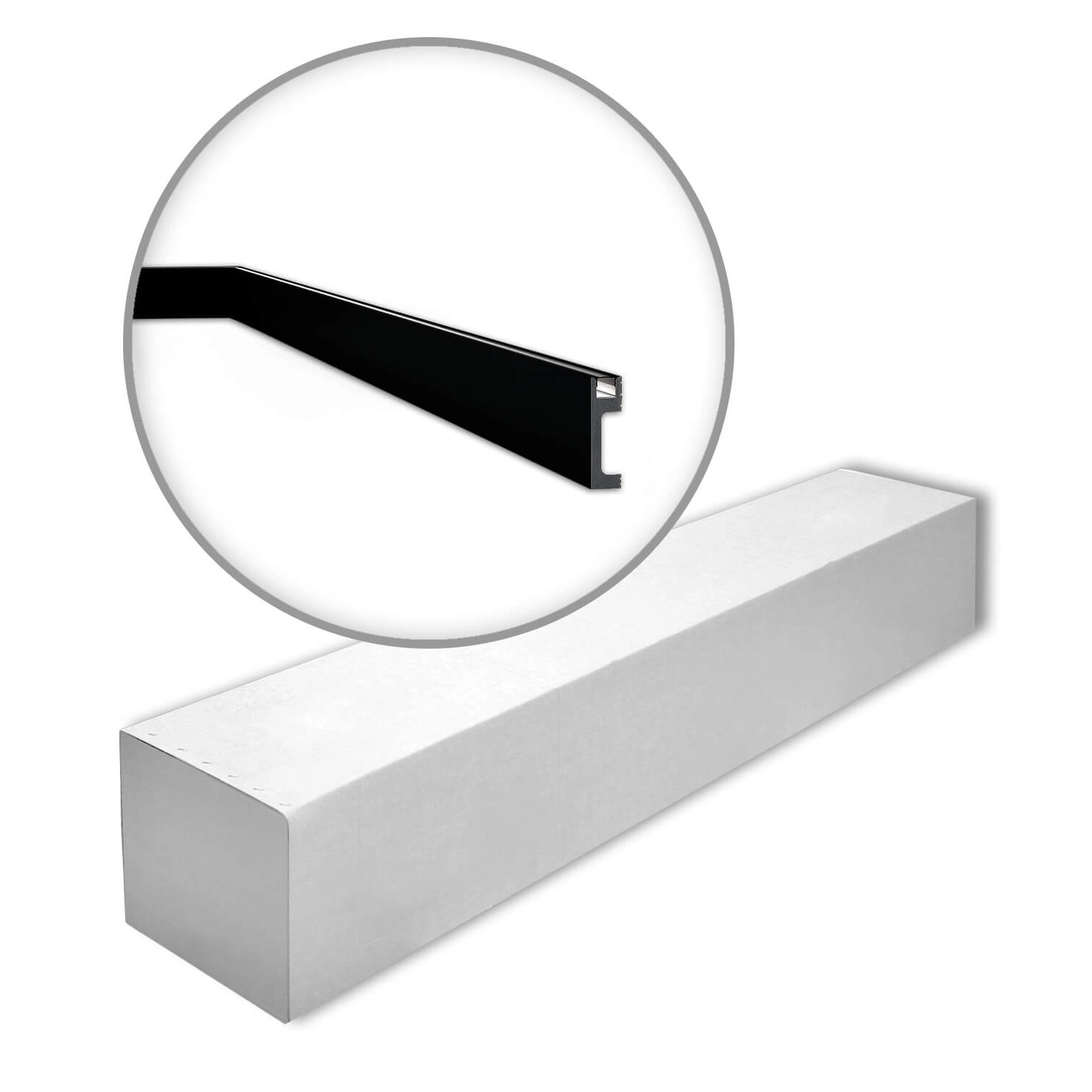 NOEL & MARQUET NMC IL10 Black-Box WALLSTYL Sockelleisten 1 Karton Set 14 Stuckleisten 28 m Schwarz
