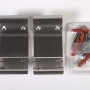 Handlaufkonsolen-Set (2 Stück) aus Aluminium mit Schrauben und Dübeln für die Wandmontage.