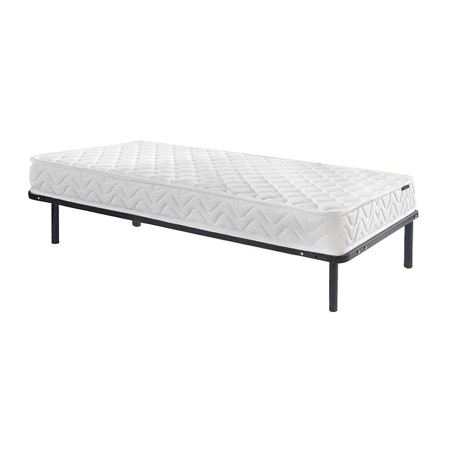 Vente-unique Matratze Und Lattenrost Pelops Schwarz 200 cm  198 cm  3.8 cm