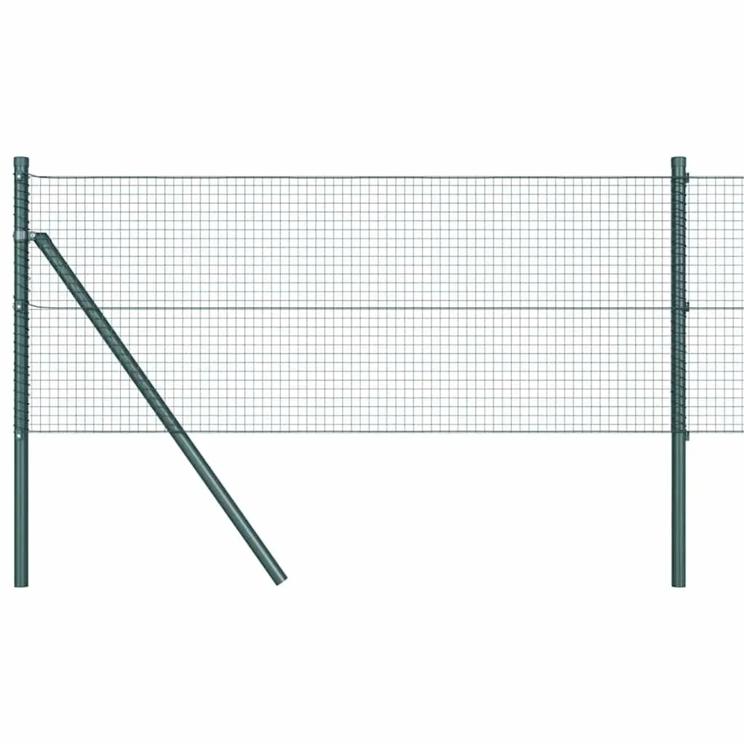 vidaXL Zaunpfosten Grün 100 x 0,4 m 19 x 19 mm Maschen Stahl und PVC 335177 günstig online kaufen