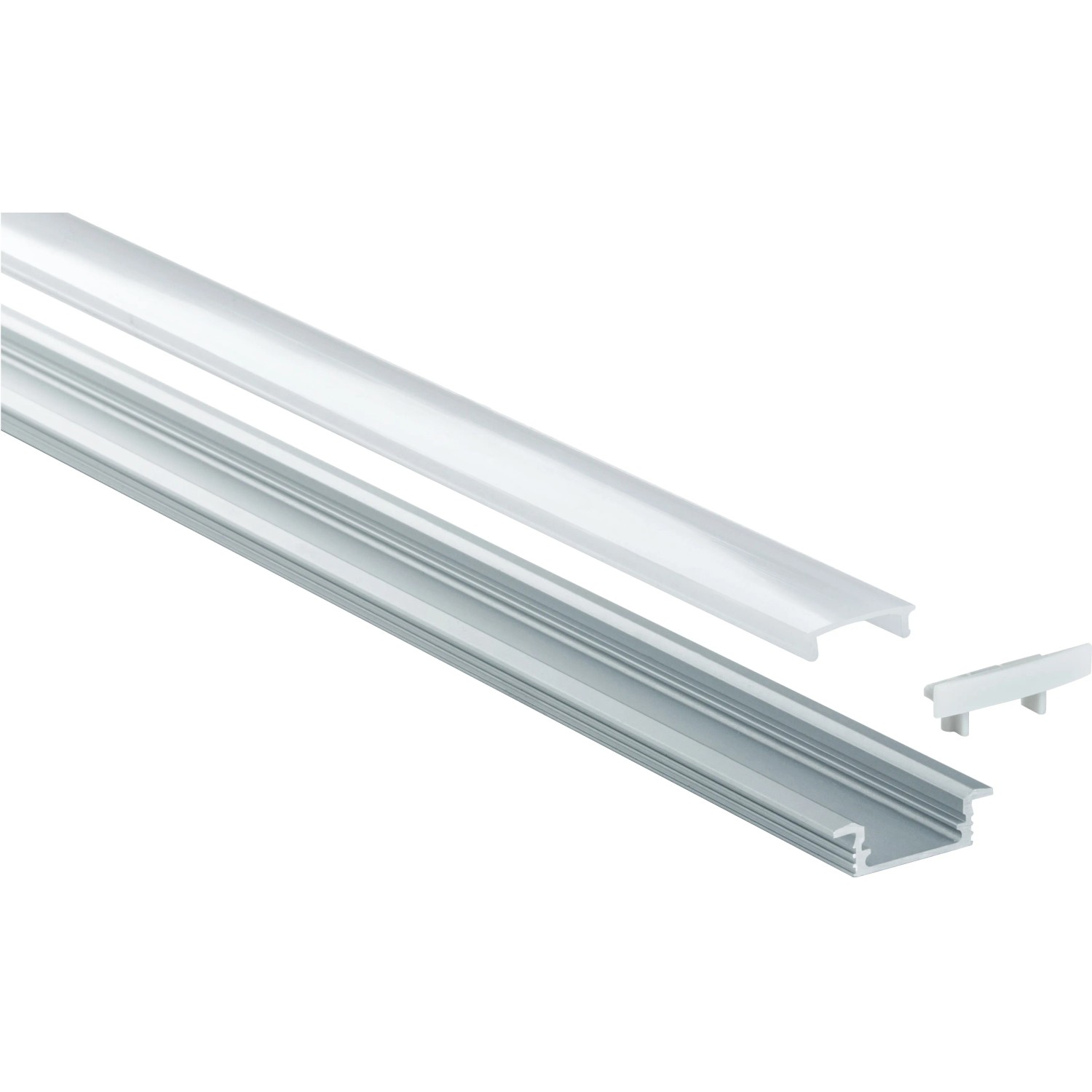 Paulmann Floor Profil 2m mit Diffusor für LED-Streifen, Aluminiumprofil mit Abdeckung.