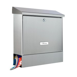 Burg Wächter Briefkasten Montana 2900 aus Edelstahl mit Zeitungsfach.