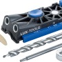 LUX Taschenloch-Bohrschablone Set, 10-teilig mit Schablone, Bohrer, Schrauben und Zubehör.