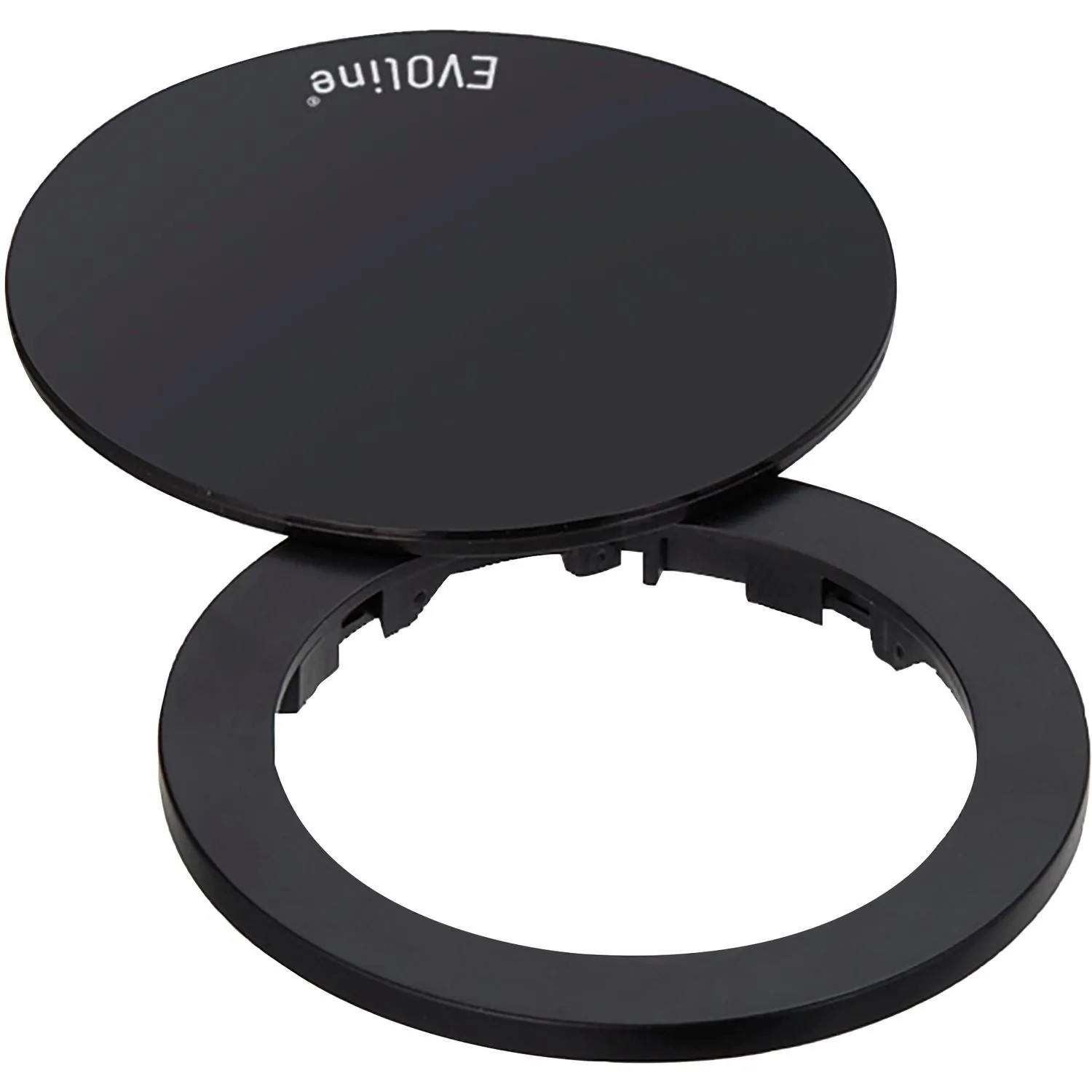 Evoline One Abdeckring mit Drehdeckel ø 59 mm für Einbausteckdose Kunststoff Schwarz