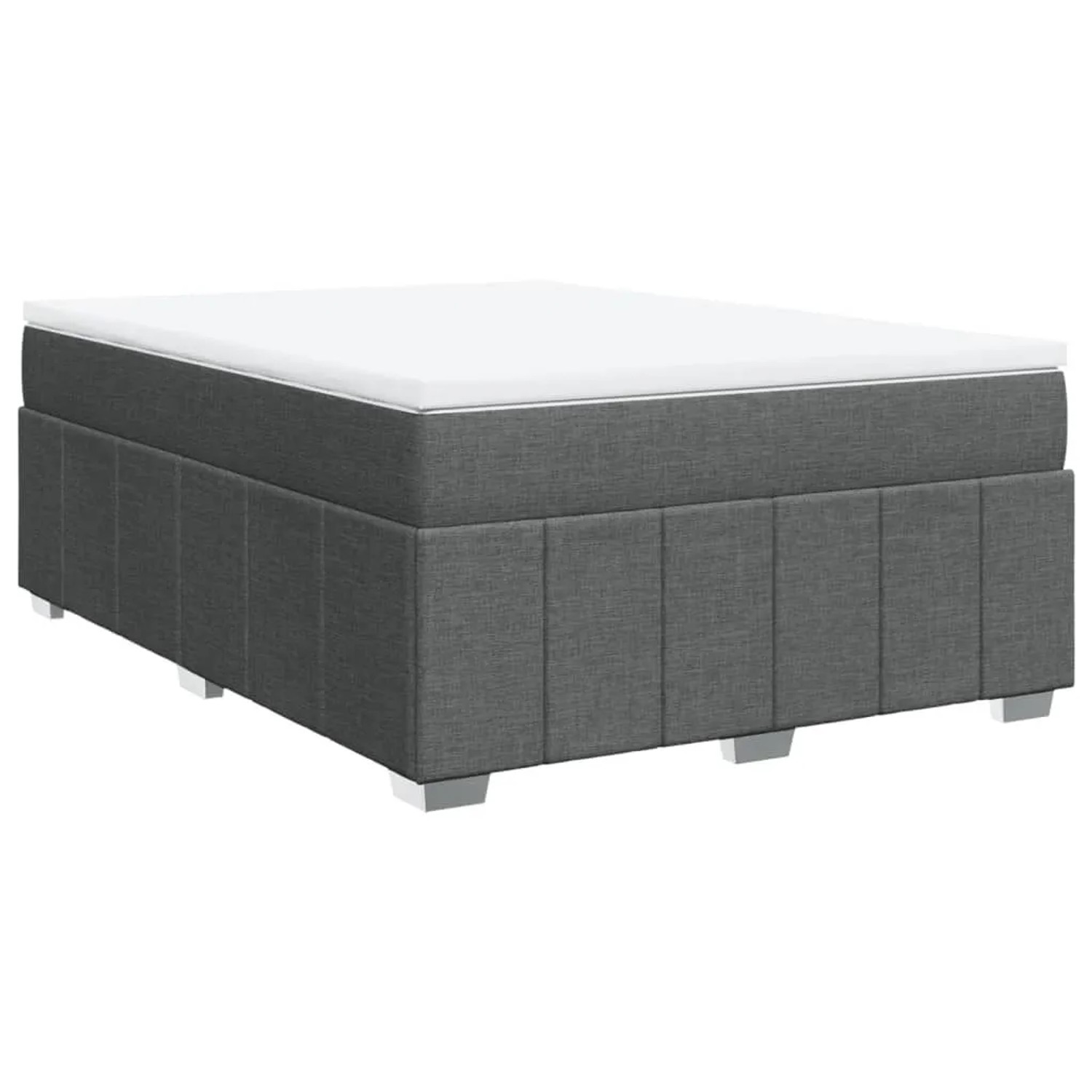 vidaXL Boxspringbett mit Matratze Dunkelgrau 160x200 cm Stoff 3285485 günstig online kaufen
