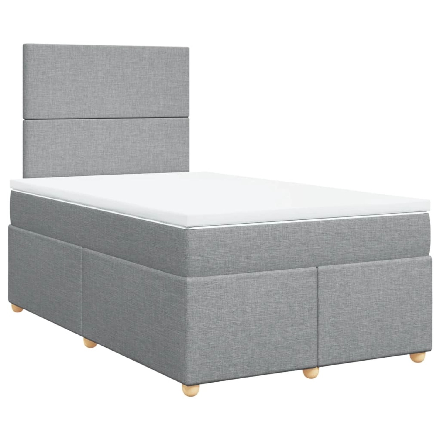 vidaXL Boxspringbett mit Matratze Hellgrau 120x200 cm Stoff2101997 günstig online kaufen