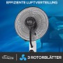 TroniTechnik Standventilator SV06 mit Wasserkühlung und Fernbedienung, oszillierend.