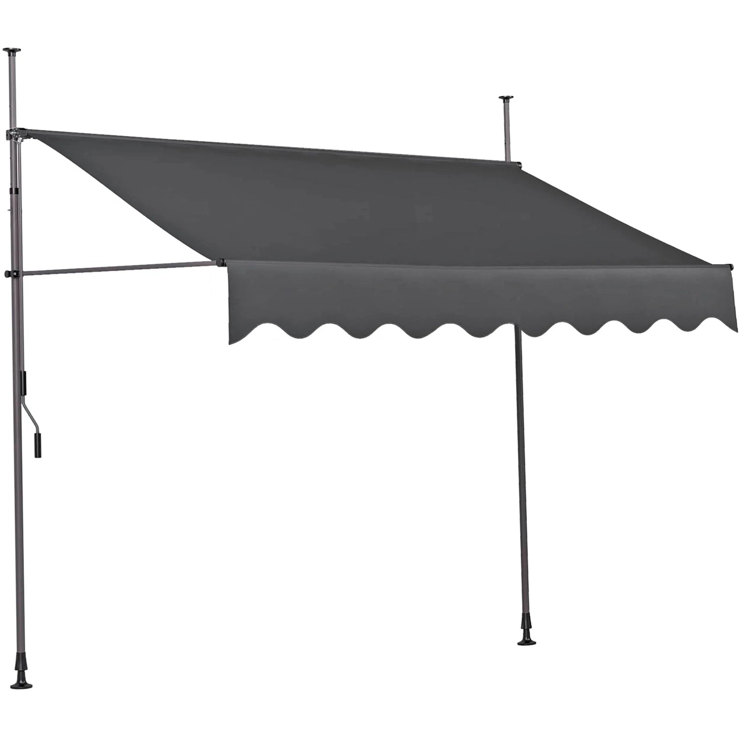 Garden Pleasure Klemmmarkise 120 cm x 350 cm x 309 cm Anthrazit
