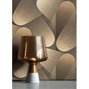 Newroom Vliestapete Nuccio Schwarz mit modernem Grafikmuster und Struktur.