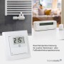 Homematic IP Temperatur- und Luftfeuchtigkeitssensor mit Display zur Hausautomation.