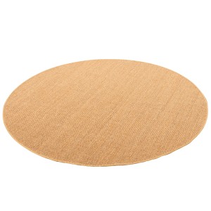 Runder Snapstyle Sisal Teppich in Nuss, 200x200cm. Kurzflorteppich für Wohnräume.