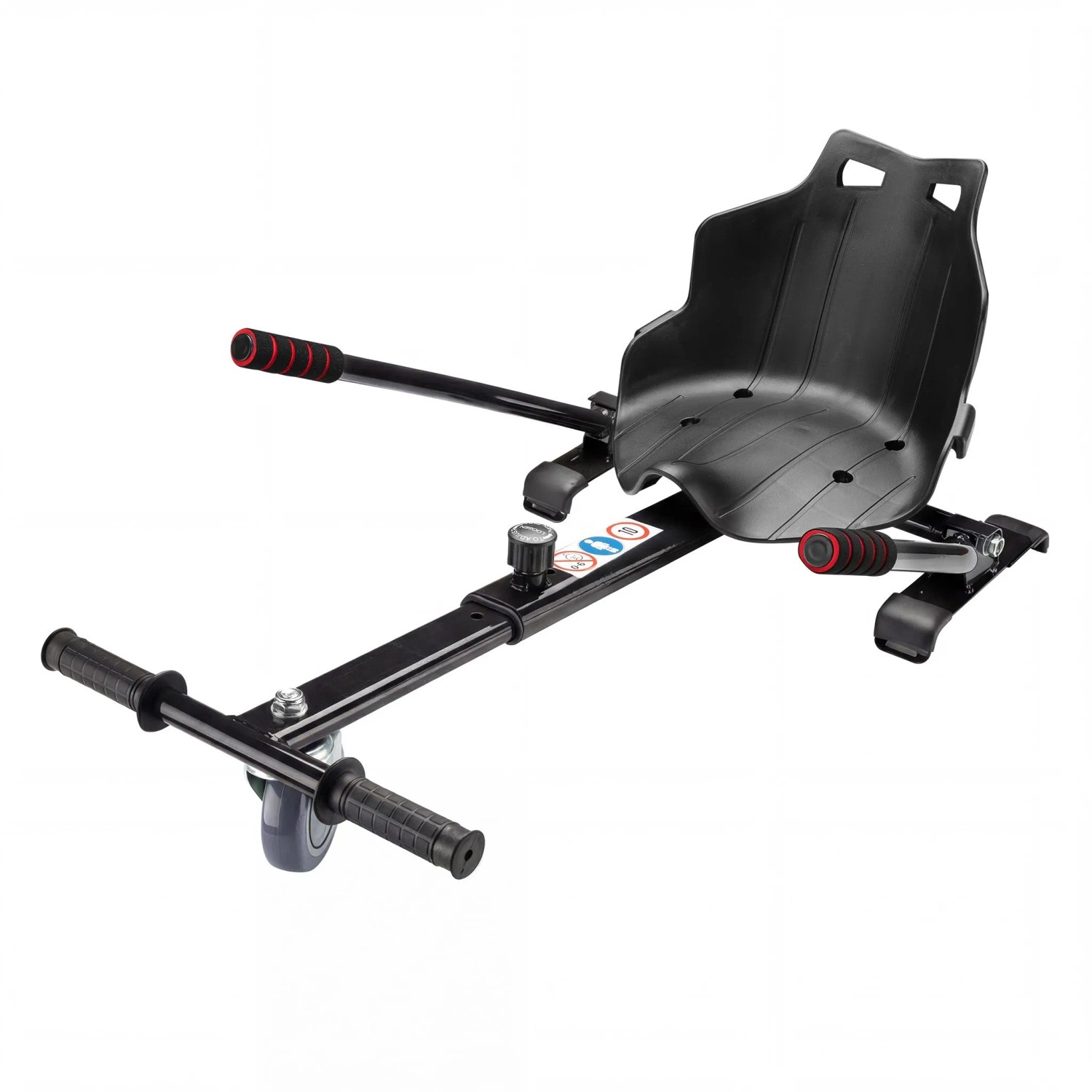 Wiltec Sitzscooter In Schwarz Verstellbarer Kartsitz 120Kg Kompatibel Hoverboard