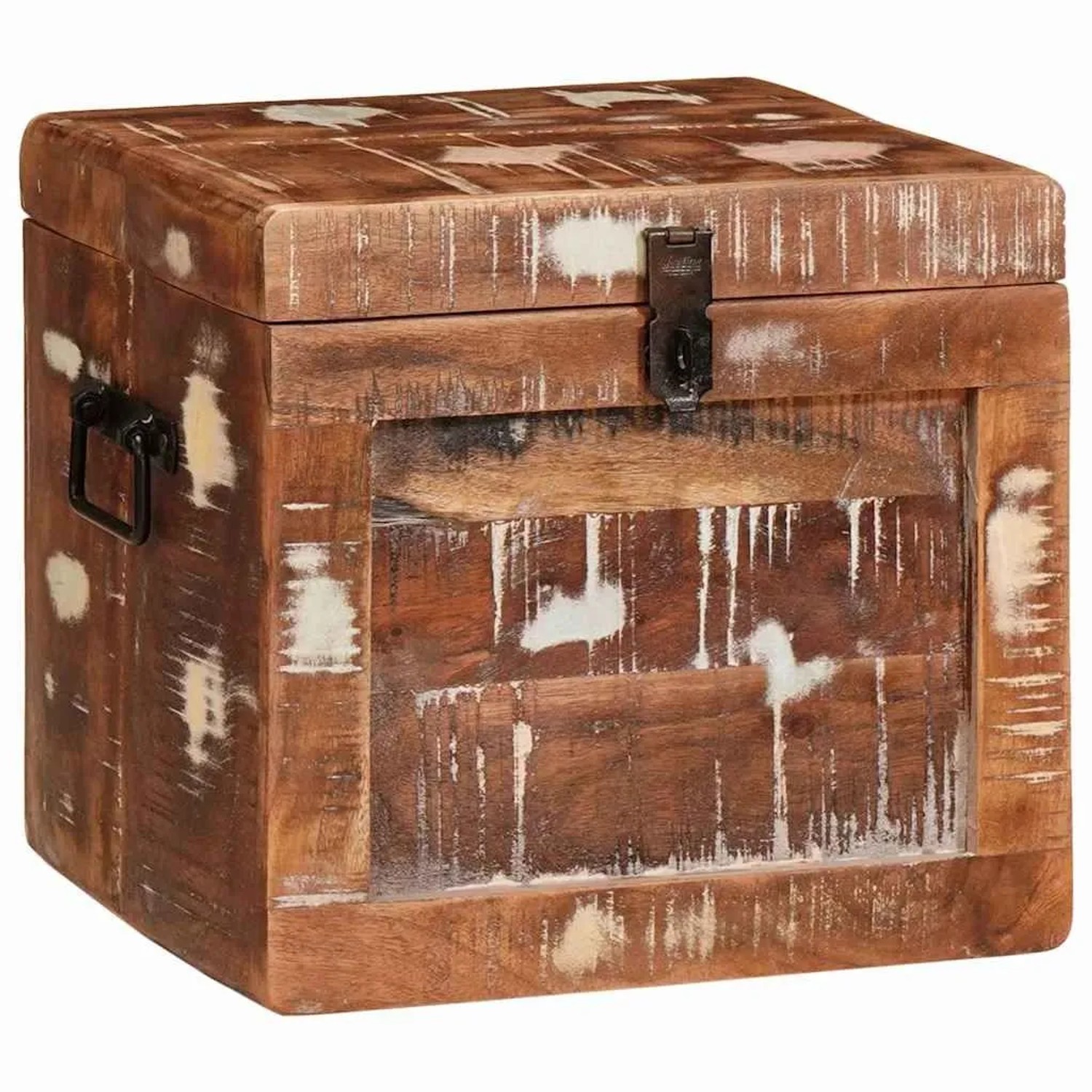 vidaXL Aufbewahrungsbox mit Speicher mit Tür Braun Massivholz Mango 4104570