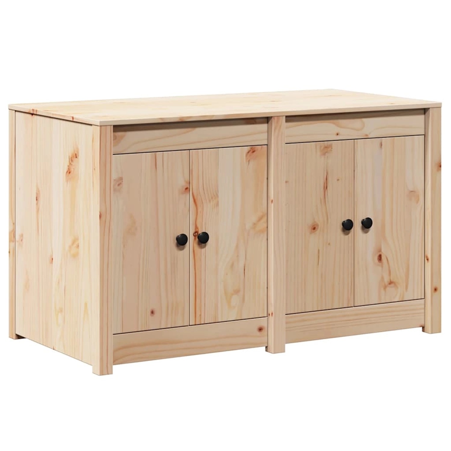 vidaXL Küchenschrank mit Tür Braun 106 x 55 x 64 cm Massivholz Kiefer 86818 günstig online kaufen