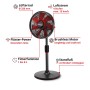 Einhell Akku-Ventilator GE-CF 18/320 P Li-Solo, schwarz-rot, höhenverstellbar.