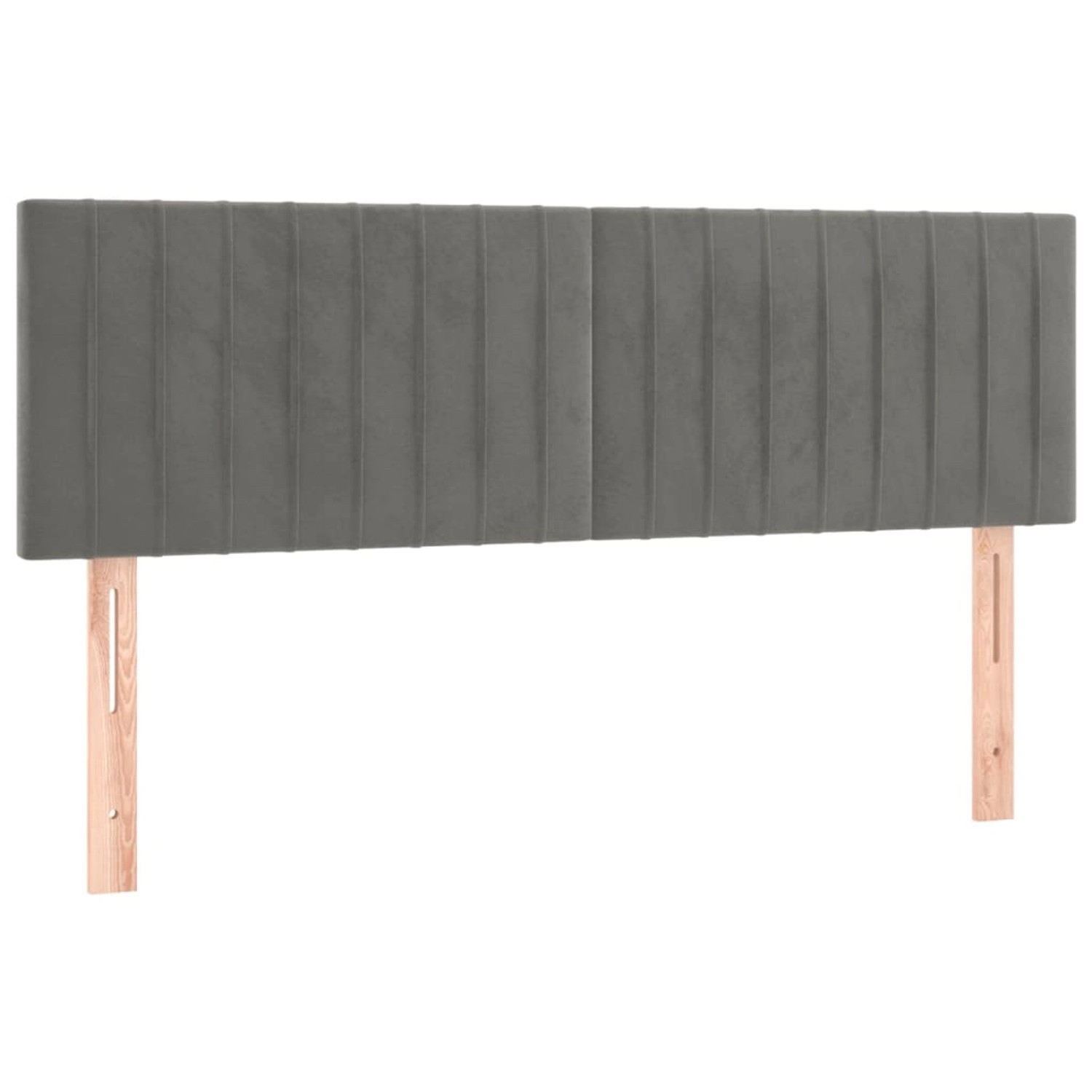 vidaXL LED Kopfteil Hellgrau 144x5x78/88 cm Samt 3121898