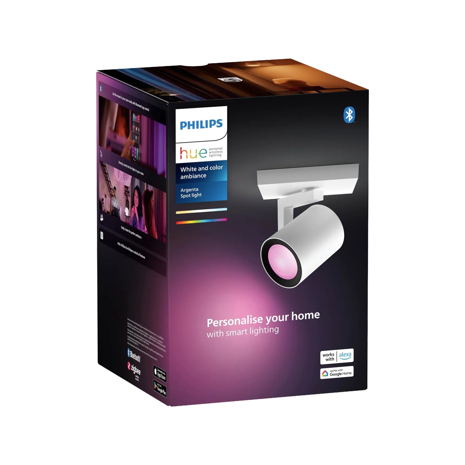 Philips Hue Smart-LED-Deckenleuchte Argenta White & Color Ambiance 1er Spot günstig online kaufen