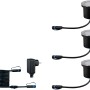 Paulmann Plug & Shine Starterset mit 3 Bodenstrahlern, Trafo und Kabel für Außen, RGBW, ZigBee.