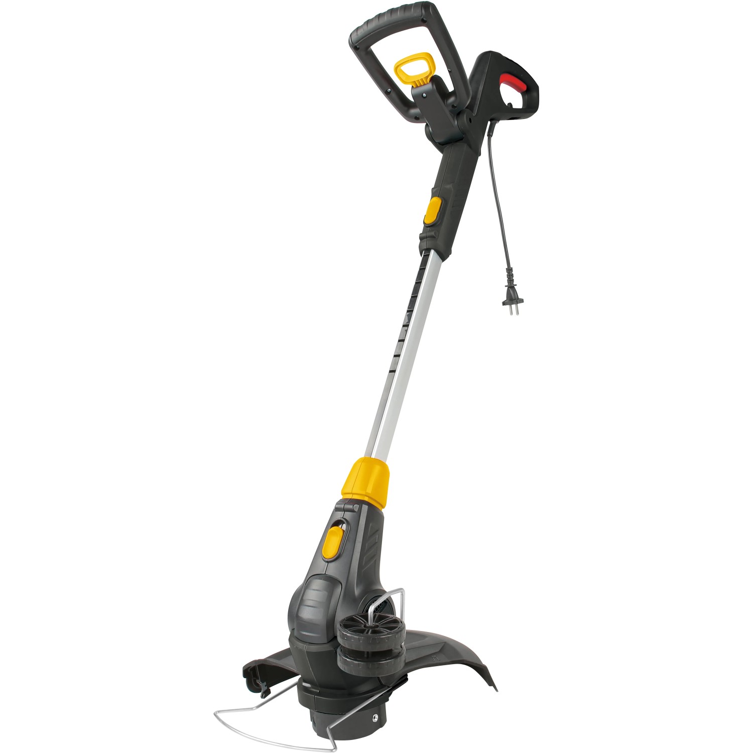 Texas Elektro-Trimmer Pro Trim 100 mit Teleskopgriff und Kantenschneidrädern.
