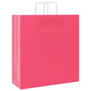 vidaXL Papiertragetaschen 250 Stk mit Henkeln Rosa 45x17x48 cm 4101905
