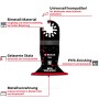 Einhell HSS BiM Tauchsägeblatt, 65 mm, für Multitools. Geeignet für Holz, Metall und Kunststoff.