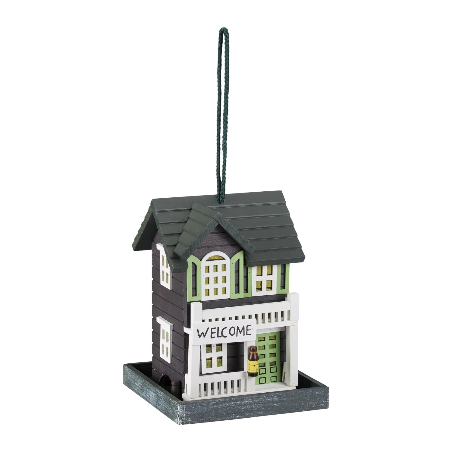Relaxdays Vogelfutterhaus Sperrholz Mehrfarbig Zum Aufhängen 23,5 cm x 18 cm x 18 cm 0,8 kg