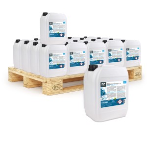 Palette mit 60 Kanistern Höfer Chemie Wasserstoffperoxid 11,9%, Reiniger.