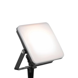Schwarzer QAZQA Smarter Strahler Ruud mit Erdspieß, LED RGB, IP65 für Lampen & Leuchten.