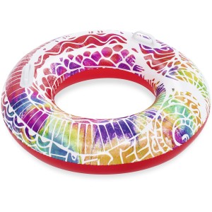 Bestway Schwimmring Summer Swirl, Ø 80cm, mit Mandala-Design und Haltegriffen.