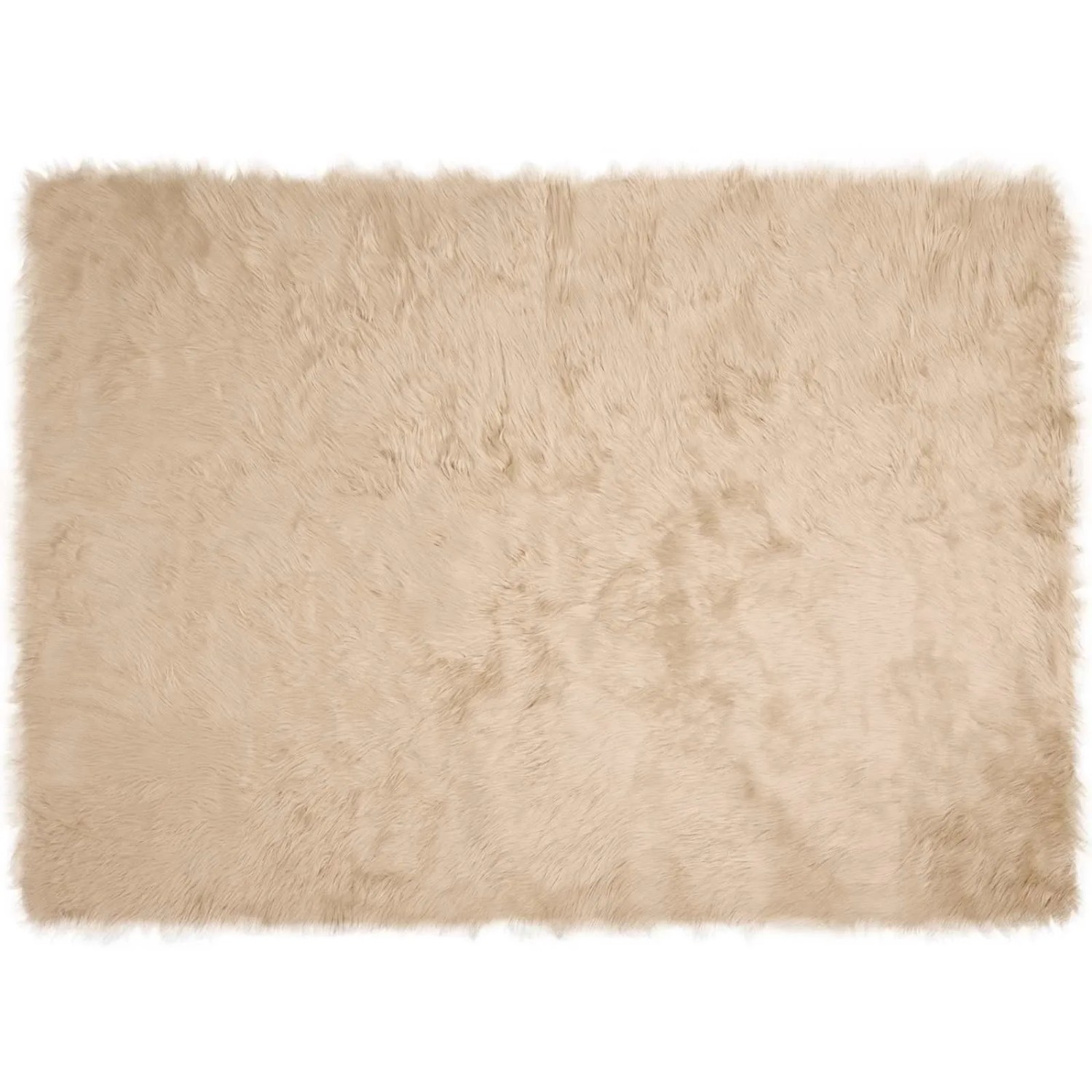 vidaXL Kunstschaffell Teppich Tafalla Beige 160 x 230 cm Polyester 42021484 günstig online kaufen