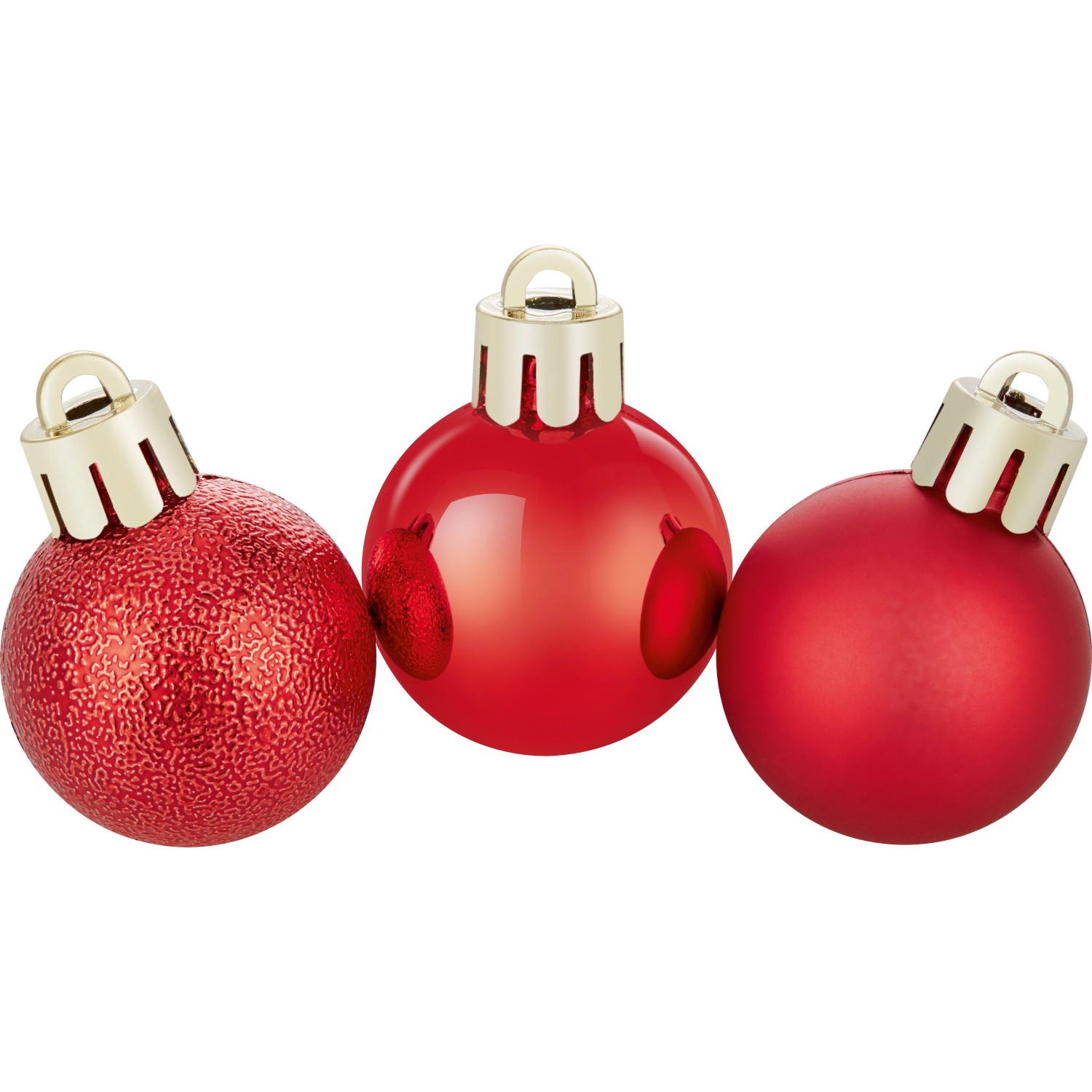 Weihnachtskugel-Set Ø 3 cm 24-teilig Rot