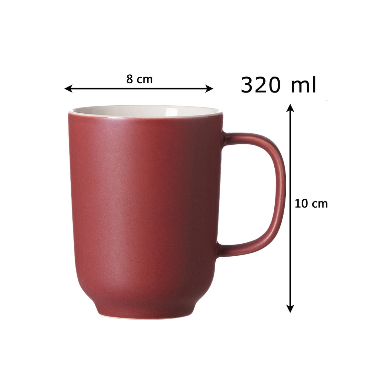 Ritzenhoff & Breker Jasper Kaffeebecher in Beere, Teil des 18-teiligen Frühstücks-Sets.