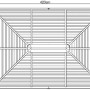 Draufsicht Sojag Aluminium Pavillon Moreno 10x14 Anthrazit mit Maßangaben.