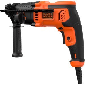 Black+Decker Bohrhammer BEHS01K, 650 W, orange-schwarz, mit Zusatzhandgriff.