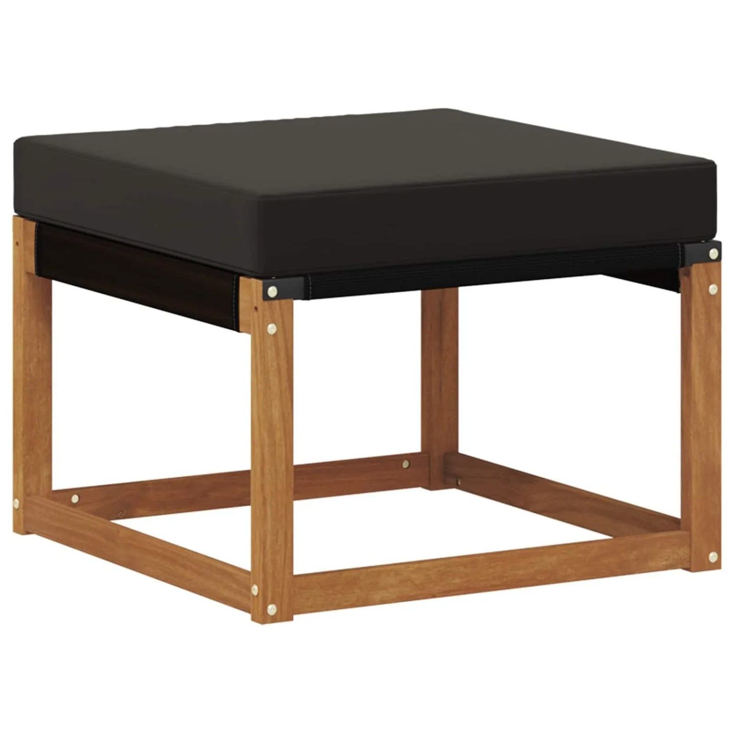 vidaXL Outdoor-Fußhocker Massivholz Akazie und Textilene Stoff Natur 900595