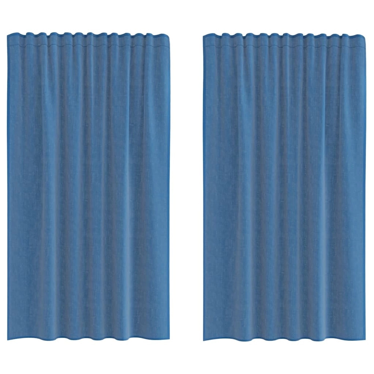 vidaXL Voile Vorhänge mit Stangentaschen 2 Stk Königsblau 4102212 günstig online kaufen