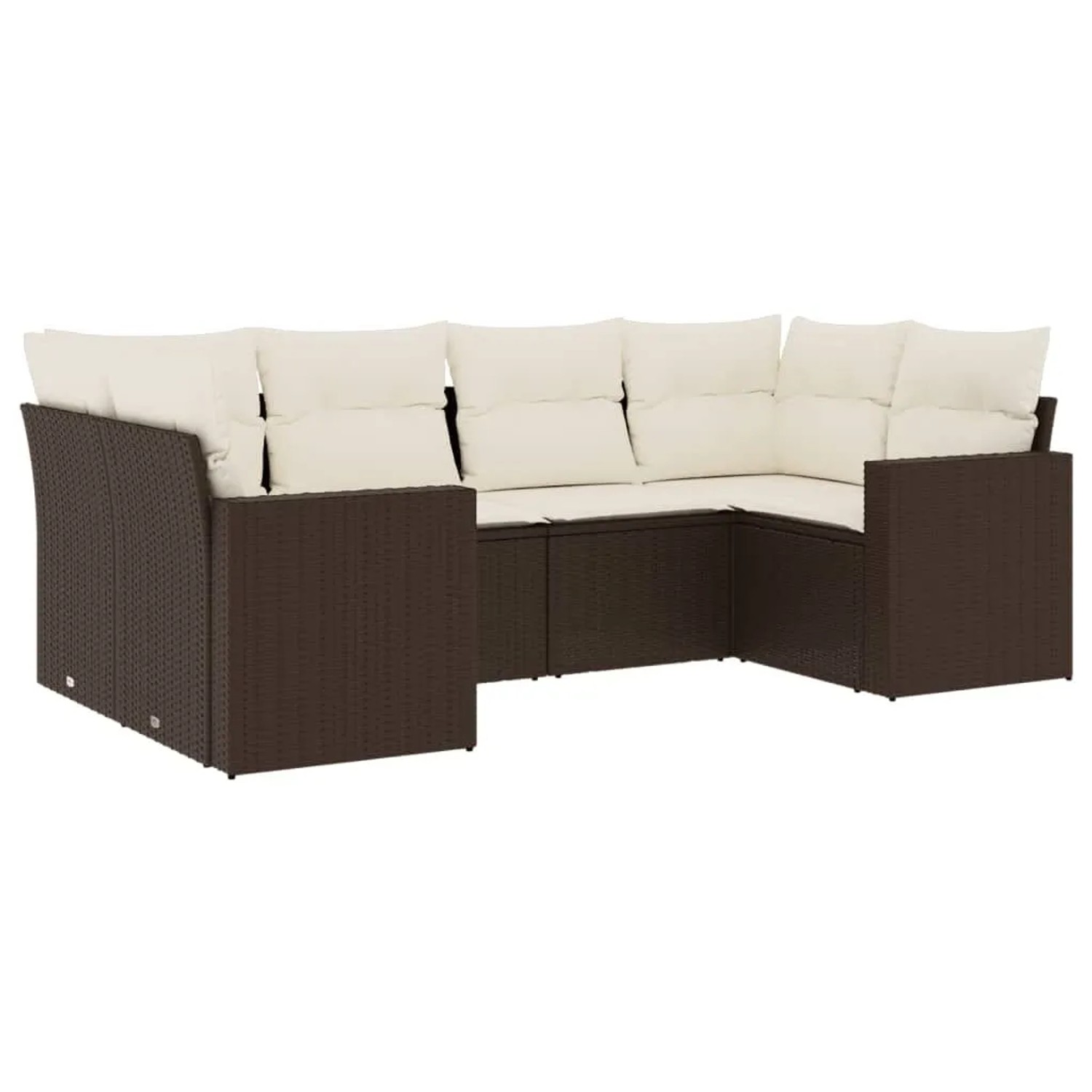 vidaXL 6-Tlg Garten-Sofagarnitur mit Kissen Braun Poly Rattan 3251720 günstig online kaufen