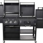 El Fuego Arizona Kombigrill mit 3 Brennern, Seitenbrenner und Smoker in Schwarz.
