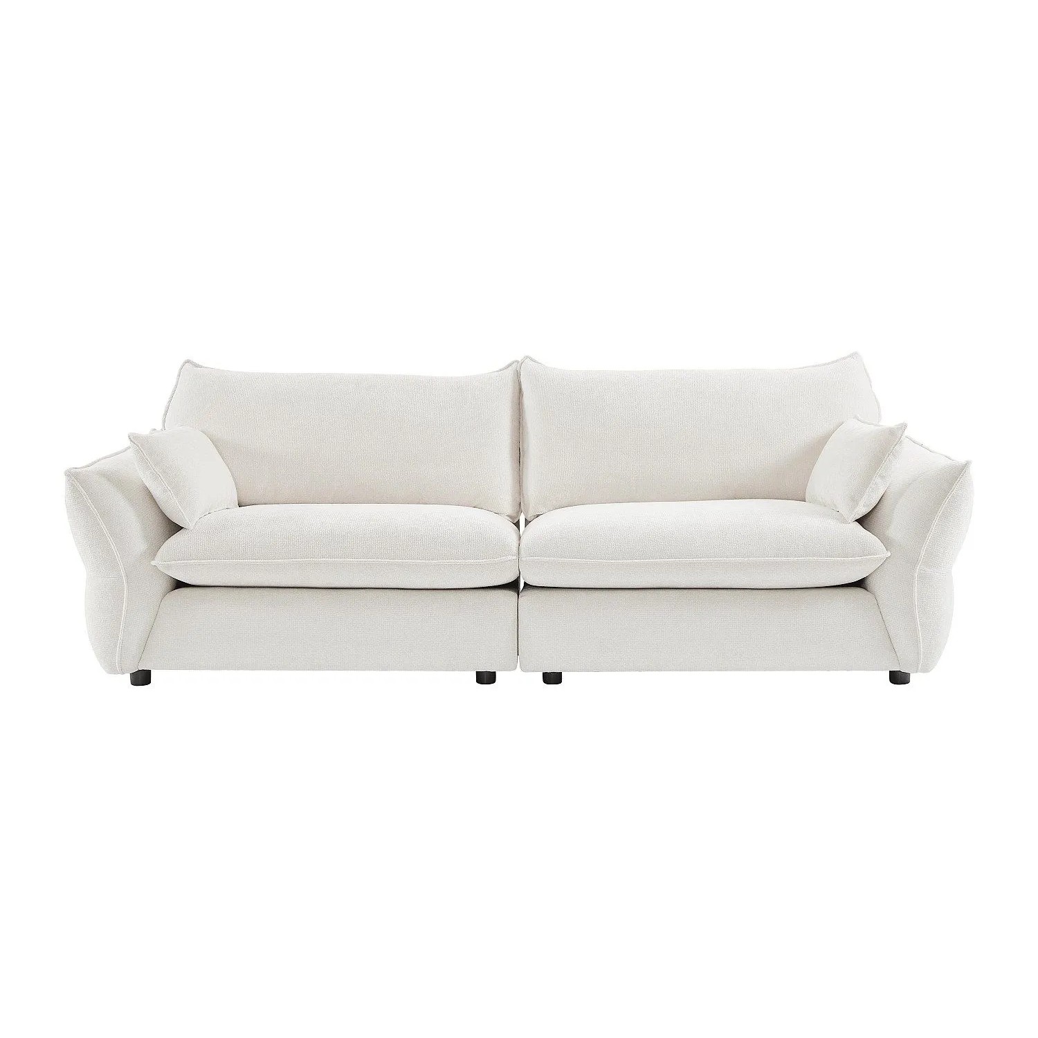 Vente-unique Sofa Ohne Schlafmöglichkeit Zomilo Elfenbeinfarben 246 cm
