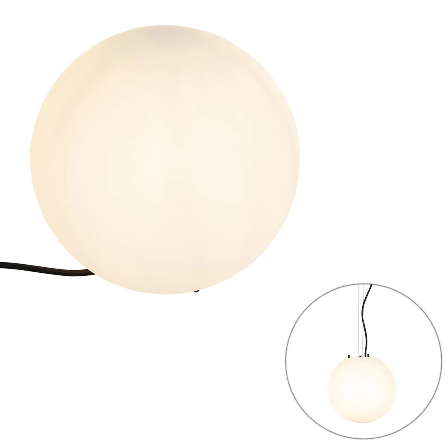 QAZQA Moderne Außenleuchte Weiß 25 cm IP65 Nura