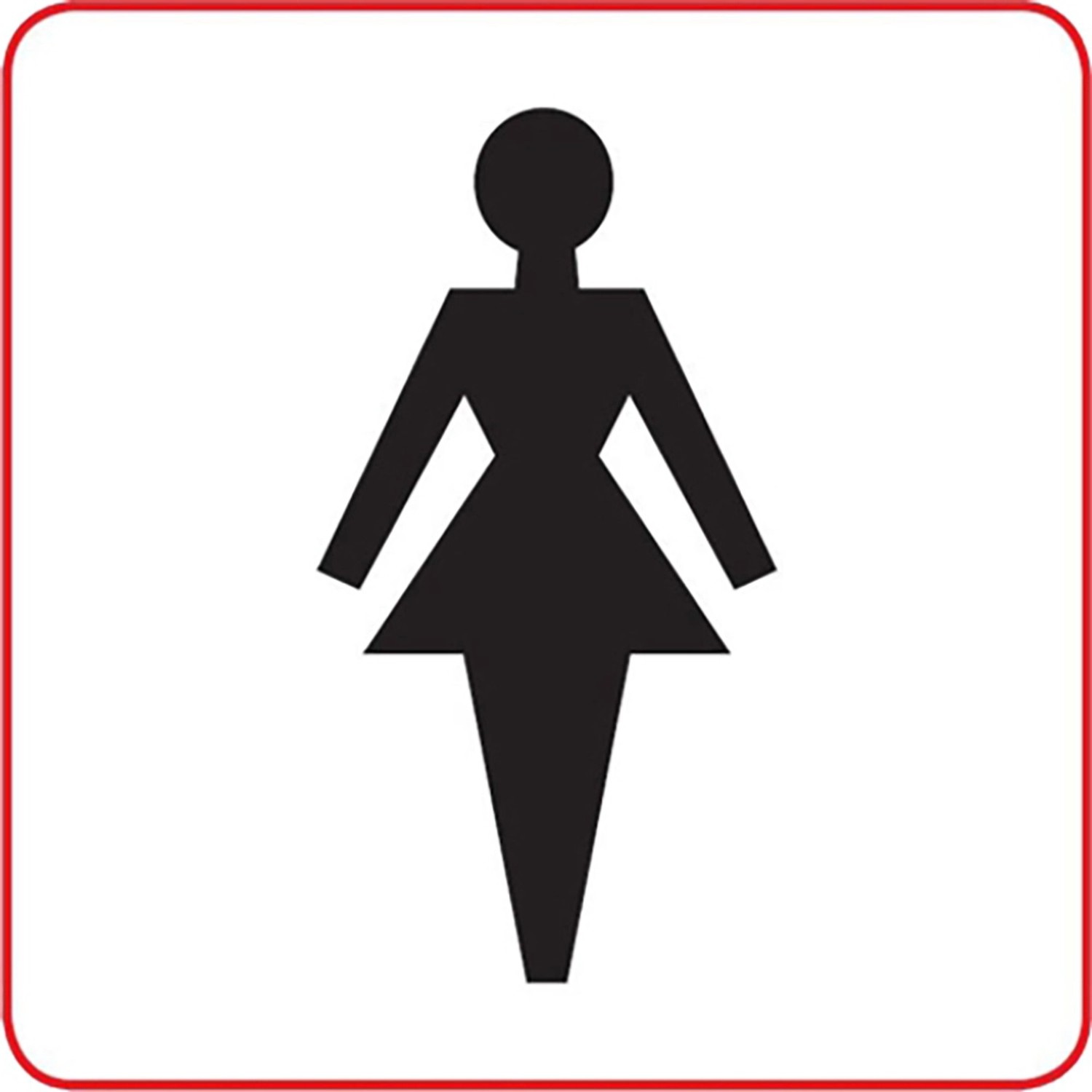 Conacord Aufkleber WC Damen 85 mm x 80 mm Schwarz