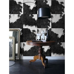Origin Wallcoverings XXL-Vliestapete Kuhfell-Optik Schwarz-Weiß 50 x 900 cm