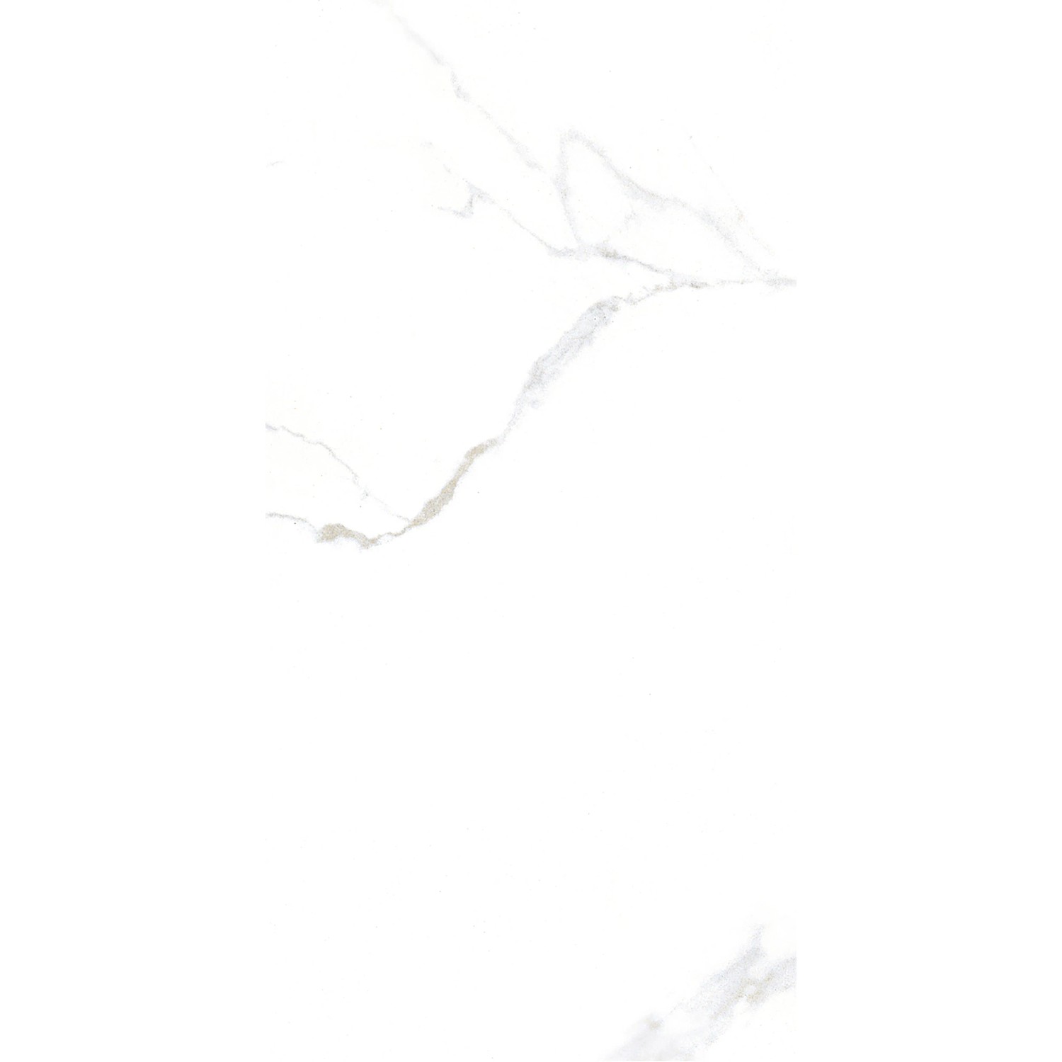 Weiße Bodenfliese Marmore Carrara Feinsteinzeug, 30x60 cm, mit Marmor-Optik.
