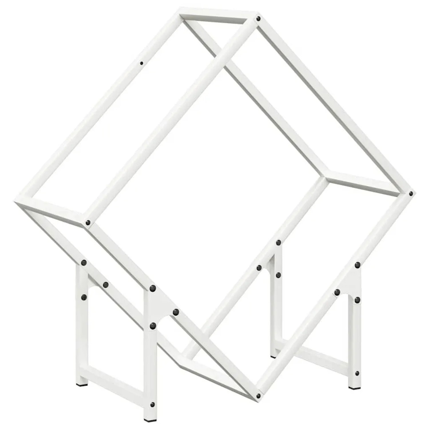 vidaXL Brennholzregal Weiß 60x25x60 cm Kaltgewalzter Stahl 864280