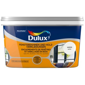 Weißer Dulux Fresh Up Fensterlack (2L) für Holz & Kunststoff, seidenmatt.