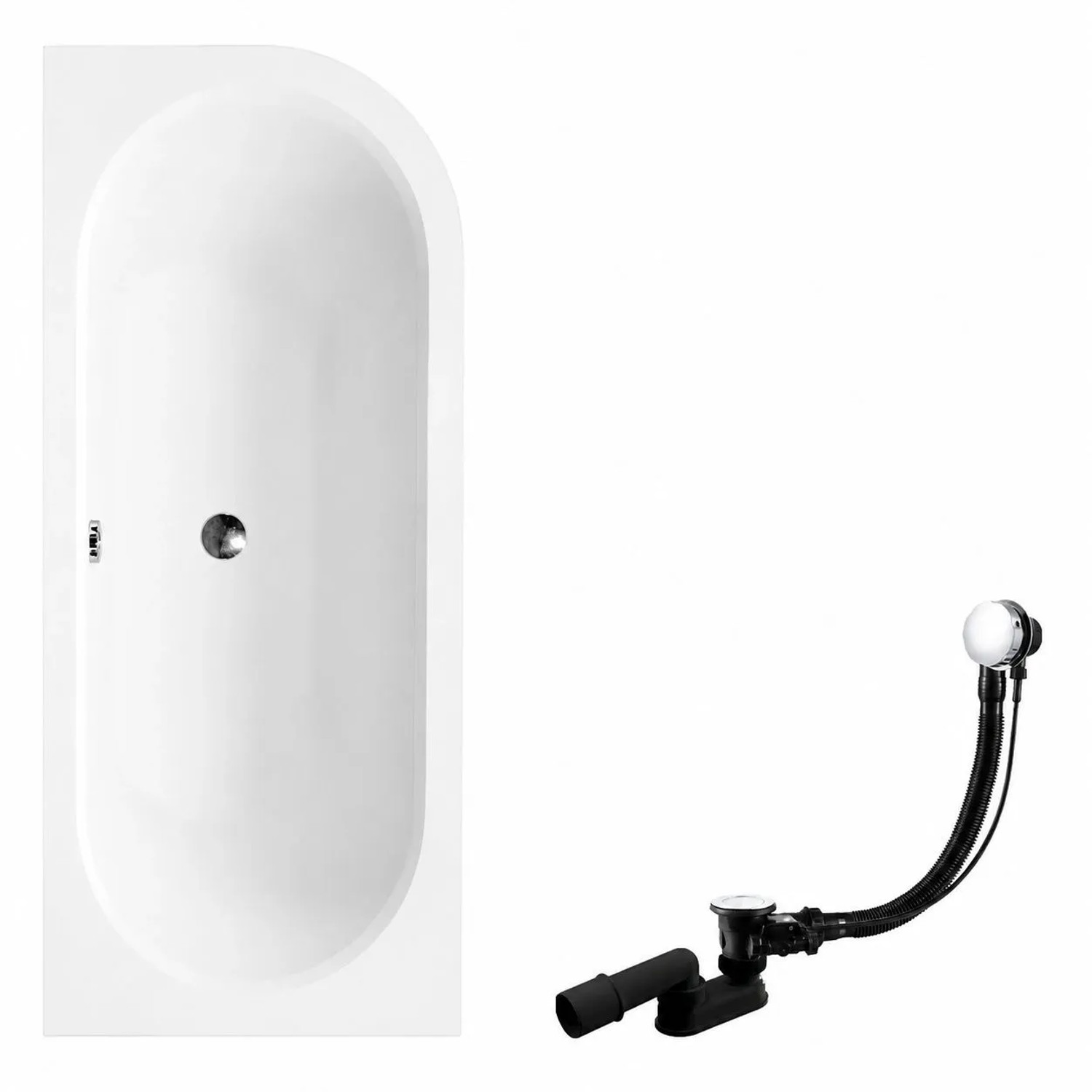 KOLMAN Badewanne Eckwanne 170 x 75 Cm Links Inkl. Ablauf Und Füße