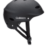 Schwarzer Globber Helm Adult, Größe L, für Erwachsene, mit Reflektoren und Belüftungsöffnungen.